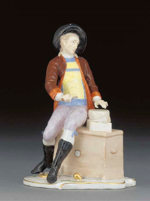 A Nymphenburg figure of a cheese-vendor
