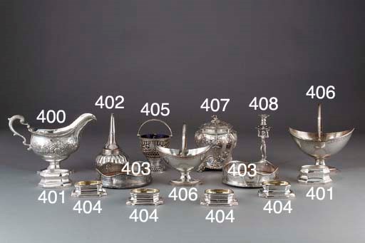 A graduated pair of George III silver sugar bowls