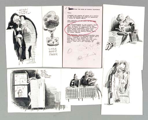 KURTZMAN, Harvey (1924-1993). Typed letter (unsigned) to Will Elder, n.p., Ca. 1961. 1 page, 8vo, on Kurtzman's stationery.