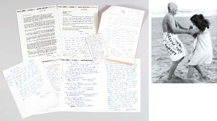 MILLER, Henry (1891-1980).  "The Old Neighborhood."  Typed manuscript for the story that appeared in Playboy, December 1965.  Together 17 pages, 4to, with numerous editorial corrections, stapled.