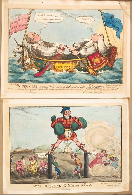 [CARICATURES] -- 3 albums factices de CARICATURES RéUNIES PAR LOUIS-PHILIPPE, ROI DES FRANçAIS. L'un est consacré aux caricatures françaises et deux aux caricatures anglaises.