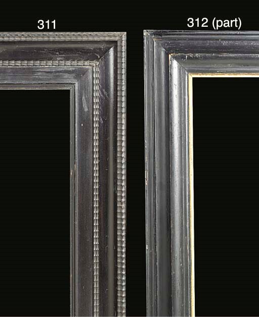 An English or Dutch ebonised wood moulding frame