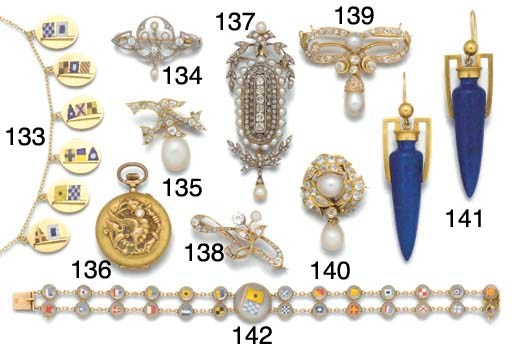 An Edwardian diamond, rose-cut diamond and pearl brooch
