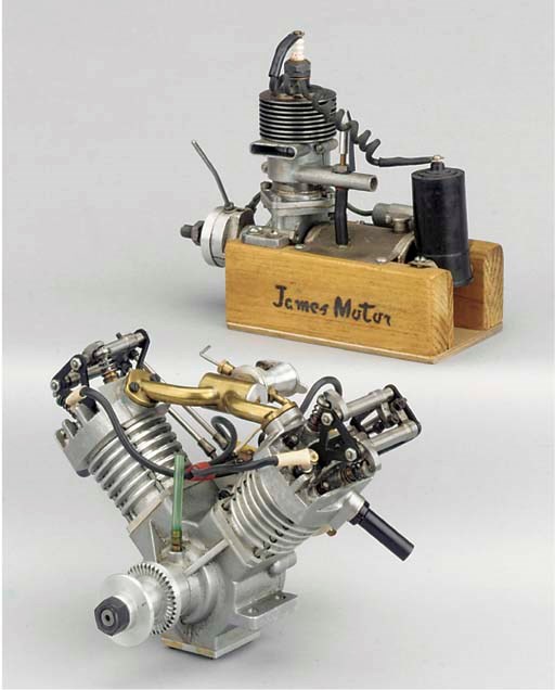 A V-twin air cooled spark ignition engine,