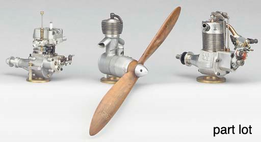 A single cylinder glow plug engine,