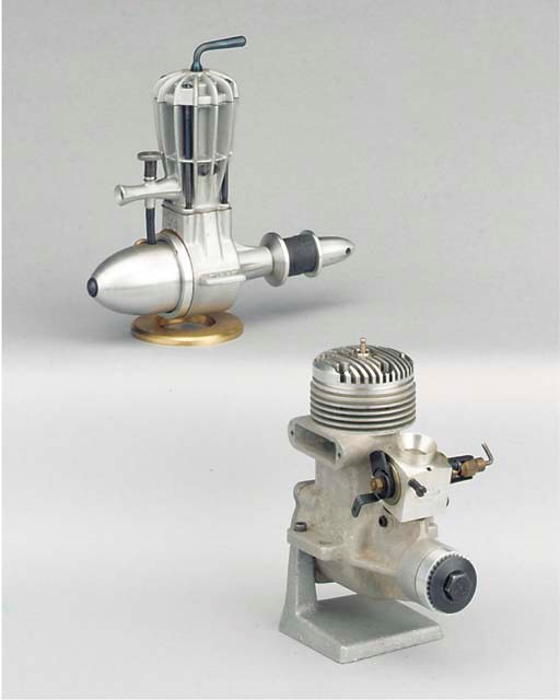A diesel engine with vertically finned cylinder,