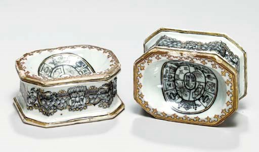 A PAIR OF MASONIC SALTS