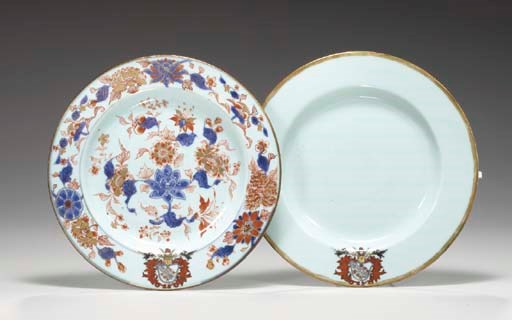 TWO ARMORIAL PLATES