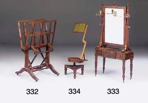 A LATE REGENCY MAHOGANY FOLIO STAND