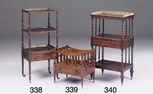 A WILLIAM IV ROSEWOOD WHATNOT