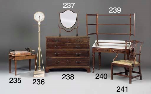 A VICTORIAN MAHOGANY AND WHITE MARBLE WASH-STAND