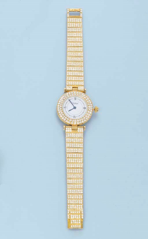 A DIAMOND WRISTWATCH, BY TABBAH