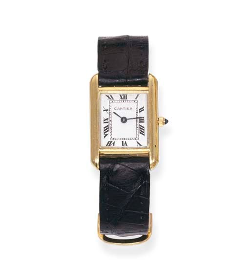 A LADY'S GOLD WRISTWATCH, BY CARTIER