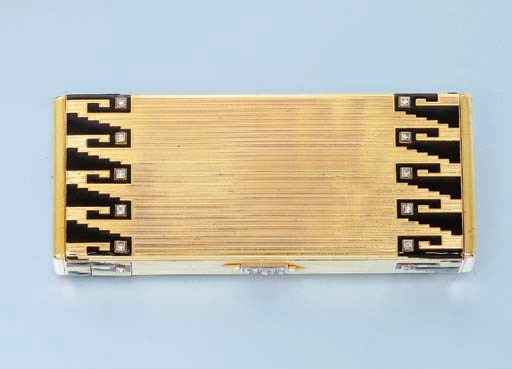 AN ART DECO VANITY CASE, BY CARTIER