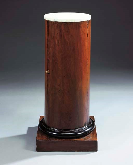 COLONNA IN VARI LEGNI E LEGNO TINTO, SECOLO XIX,