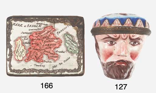 A gilt-metal mounted enamel snuff box