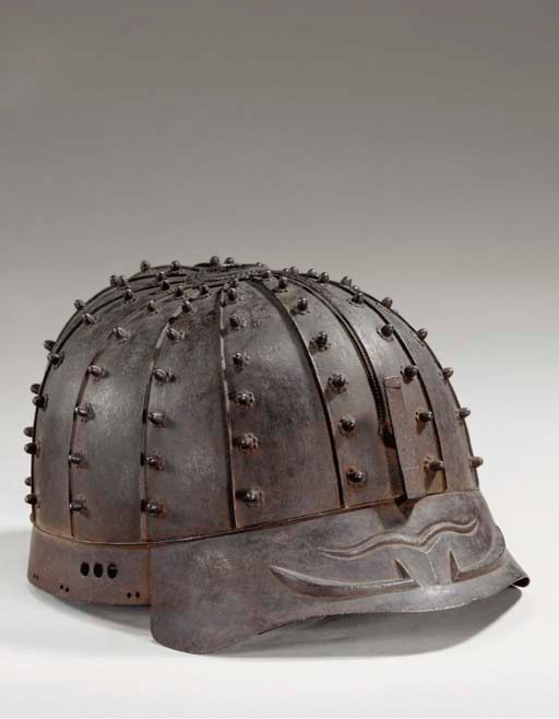 A Myochin-School Iron Helmet with Standing Rivets (Hoshi-Bachi)