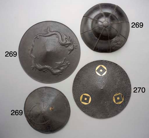 A Group of Six Iron War Hats (Jingasa)