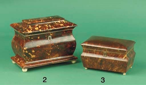 A Dutch tortoiseshell teacaddy