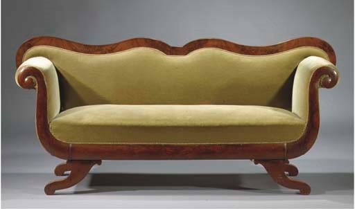 A Dutch mahogany canape