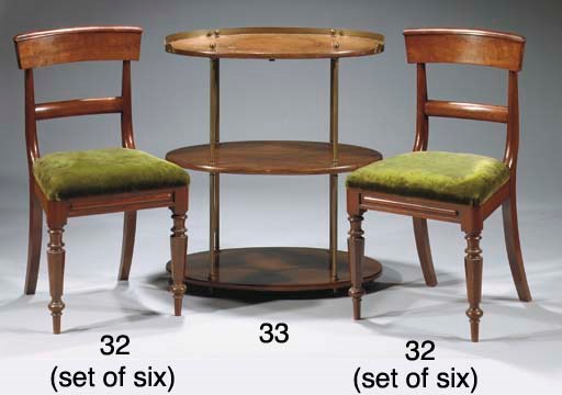 An English mahogany three-tier etagere