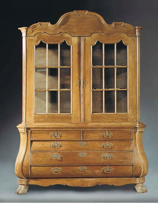 A Dutch oak display cabinet