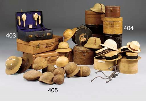 THREE LEATHER SUIT CASES