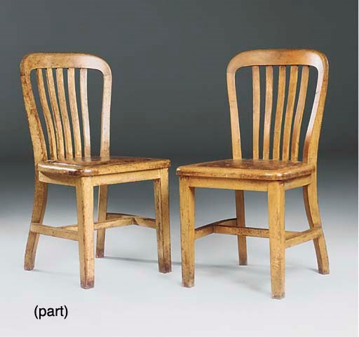 A PAIR OF VICTORIAN OAK SIDE CHAIRS
