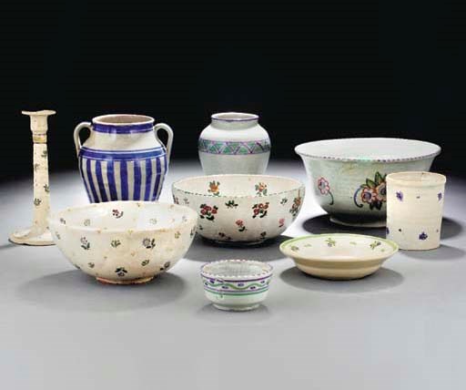 A POOLE POTTERY TWIN-HANDLED PORTUGUESE STRIPE VASE, BY JAMES RADLEY YOUNG, MODIFIED BY TRUDA CARTER, 1922-24