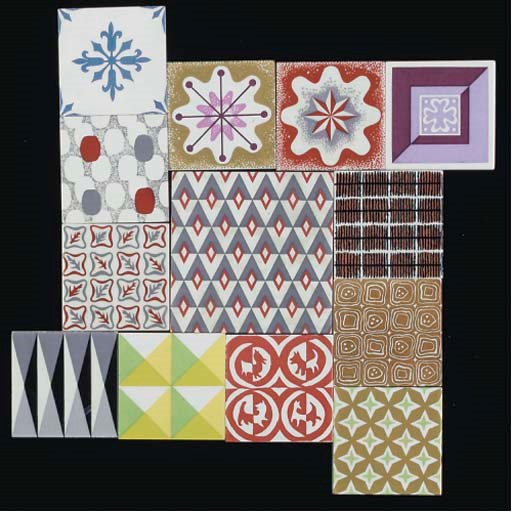 A GROUP OF POOLE POTTERY TILES, SOME PROBABLY DESIGNED BY ALFRED READ, c.1955
