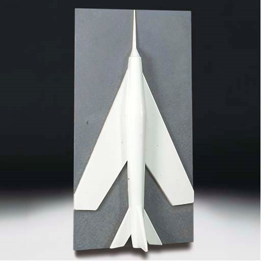 A POOLE POTTERY FIGHTER PLANE PANEL BY RON GOODWIN BASED ON DRAWINGS BY TED EGGLETON, c.1960