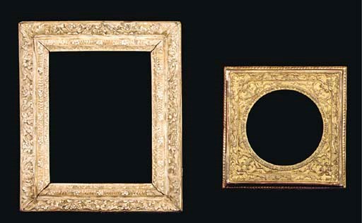 A group of two carved and gilded French frames