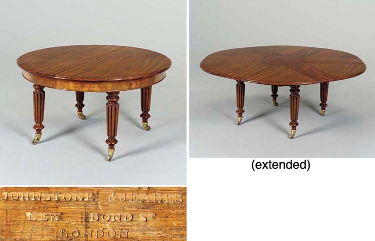 AN EARLY VICTORIAN MAHOGANY EXTENDING DINING-TABLE
