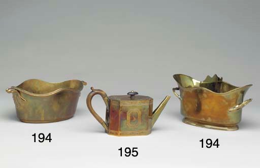 TWO BRASS BOTTLE COOLERS