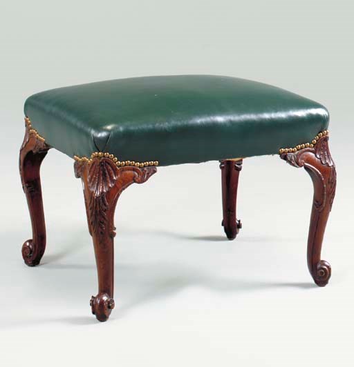 A GEORGE III MAHOGANY STOOL
