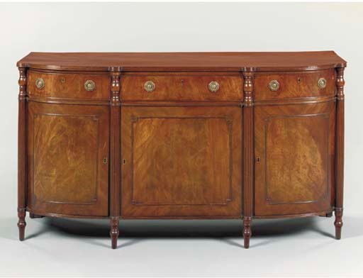 A REGENCY MAHOGANY SIDE CABINET