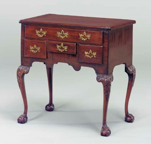 A GEORGE II MAHOGANY LOWBOY
