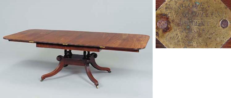A REGENCY MAHOGANY EXTENDING DINING-TABLE
