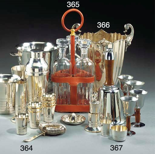 A CHRISTOFLE SILVER PLATED COCKTAIL SET