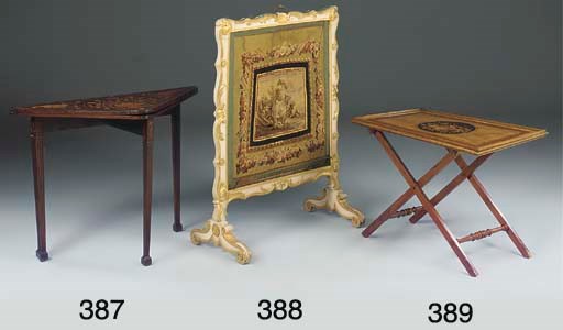 AN ITALIAN WALNUT CROSSBANDED AND LINE INLAID TRAY