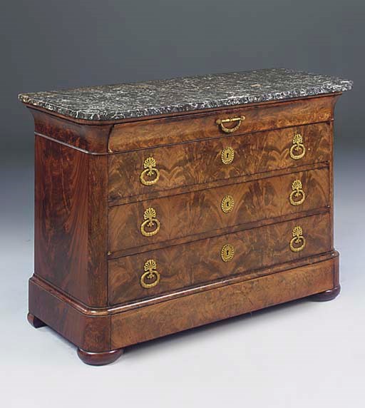 A CHARLES X MAHOGANY COMMODE