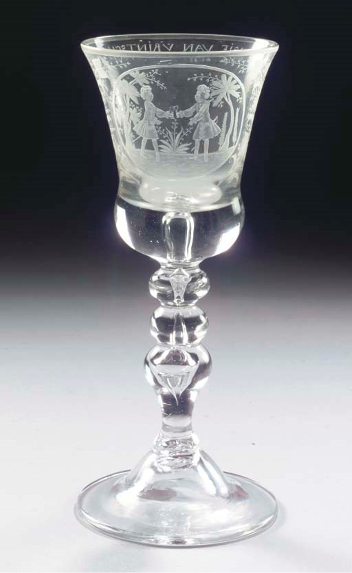 A Dutch engraved Friendship goblet