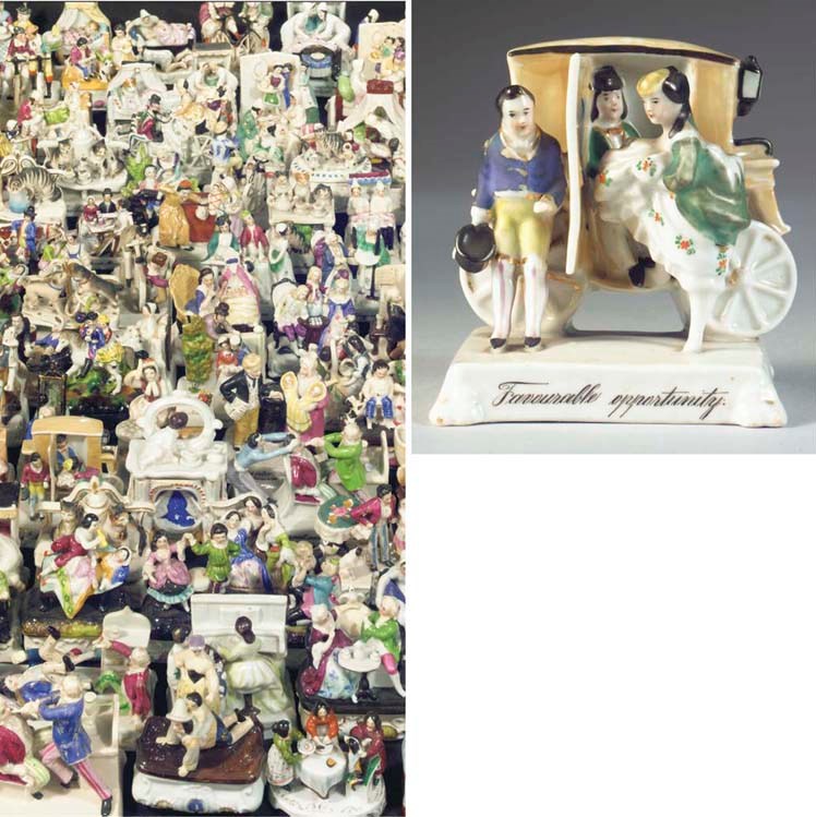 (213)  An extensive collection of two hundred and thirteen 'Victorian' humorous porcelain fairings