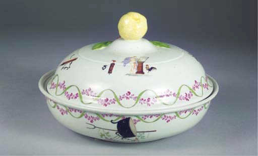 (2) A Wallendorf Thuringian porcelain tureen and cover