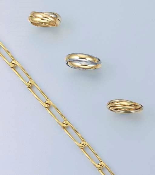 A GROUP OF GOLD JEWELLERY, BY CARTIER