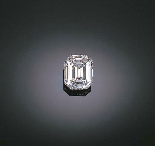 AN UNMOUNTED CUT-CORNERED RECTANGULAR-CUT DIAMOND
