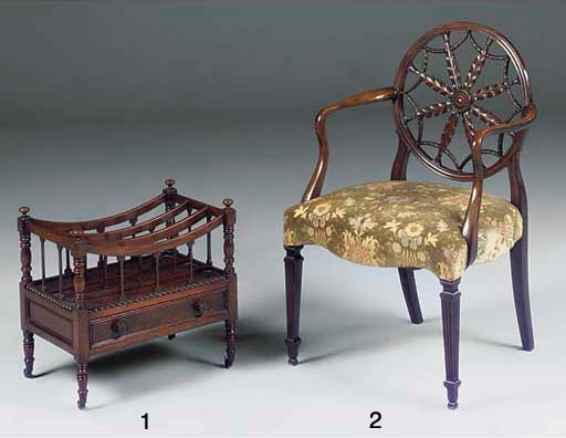 A LATE REGENCY MAHOGANY CANTERBURY