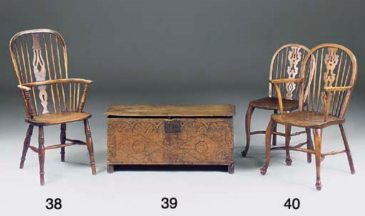A SET OF SIX ASH, ELM AND BEECH WINDSOR CHAIRS