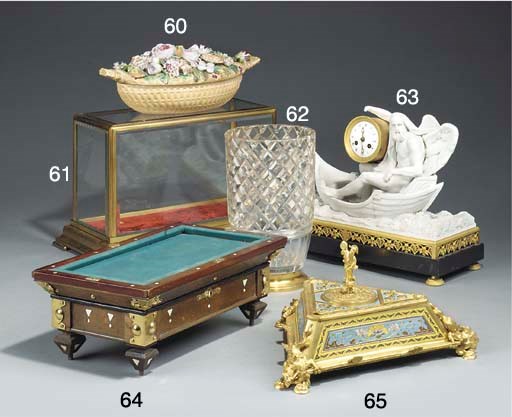 A Continental silver gilt mounted cut glass vase