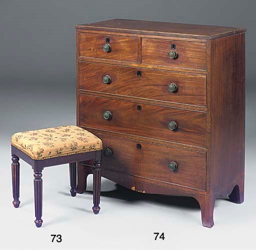 A REGENCY MAHOGANY STOOL